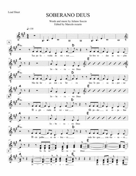 Soberano Deus Sheet Music