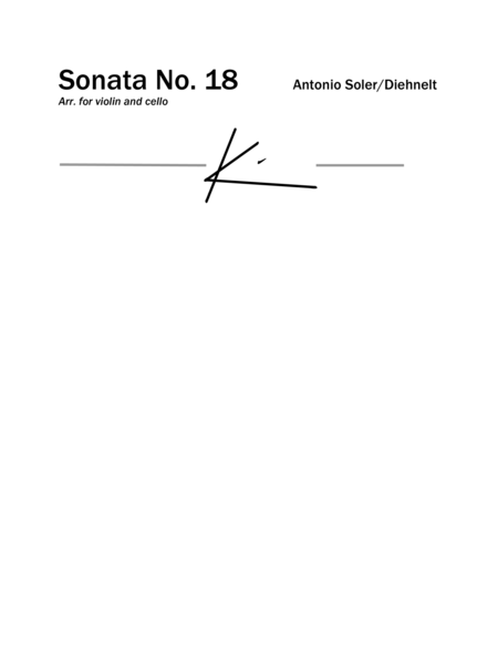 Free Sheet Music Soler Sonata No 18 For Violin And Cello