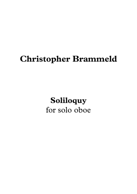 Free Sheet Music Soliloquy For Oboe