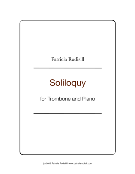 Free Sheet Music Soliloquy For Tenor Trombone And Piano