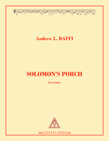 Free Sheet Music Solomons Porch