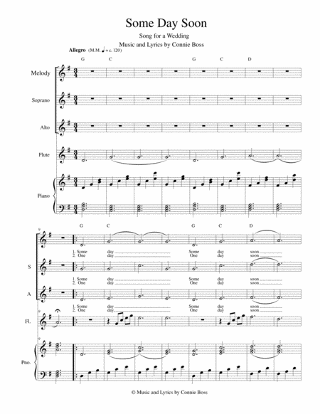 Free Sheet Music Some Day Soon Wedding Vocal Trio And Piano With Optional Instruments
