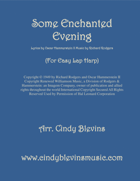 Some Enchanted Evening Arranged For Easy Lap Harp Sheet Music