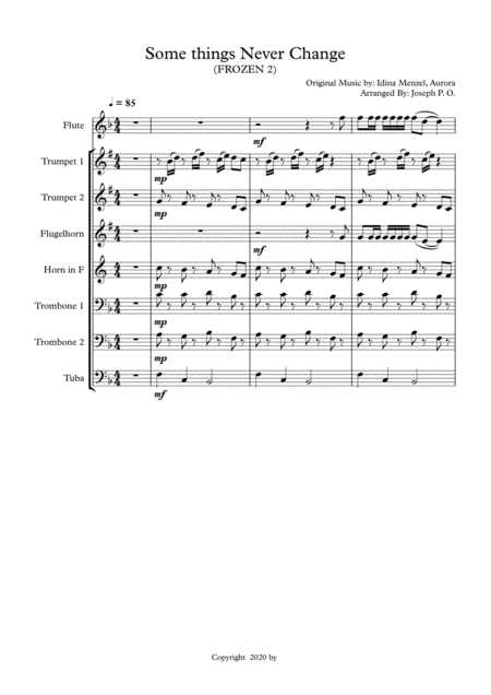 Some Things Never Change Brass Ensemble Sheet Music