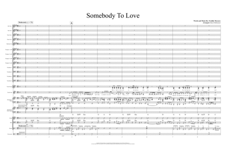 Somebody To Love Big Band Vocal Key Of G Sheet Music