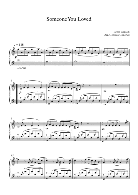 Free Sheet Music Someone You Loved Piano Solo In C Key Advanced Level