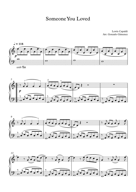 Someone You Loved Piano Solo Late Beginners Sheet Music