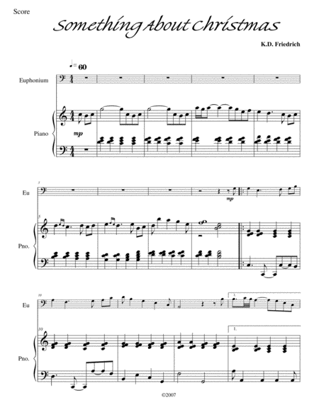 Free Sheet Music Something About Christmas