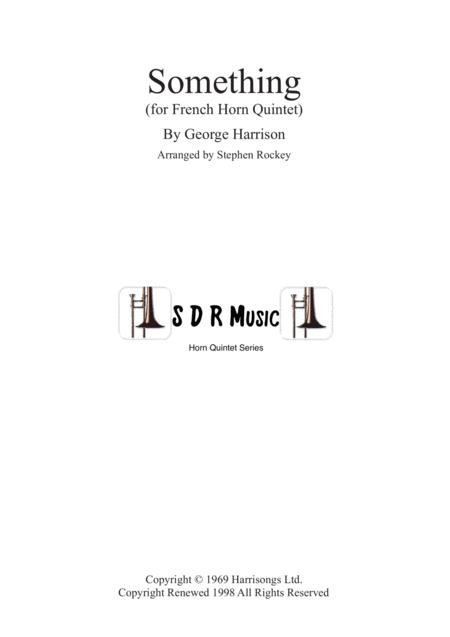 Free Sheet Music Something For French Horn Quintet