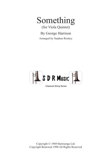 Free Sheet Music Something For Viola Quintet