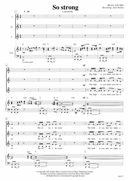 Something Inside So Strong Saa Piano Sheet Music