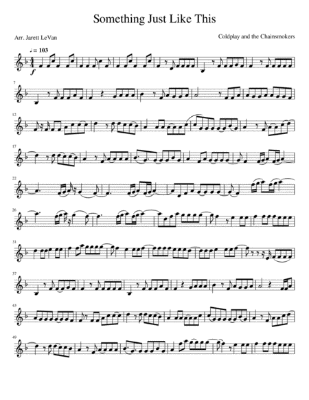 Something Just Like This Violin Solo Sheet Music