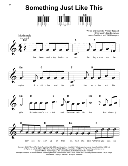 Something Just Like This Sheet Music