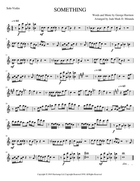 Free Sheet Music Something Solo Violin