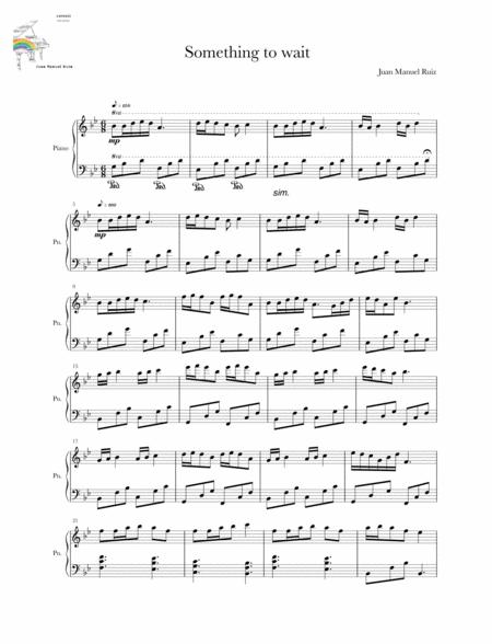 Something To Wait Sheet Music