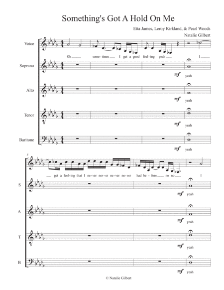 Somethings Got A Hold On Me Sheet Music