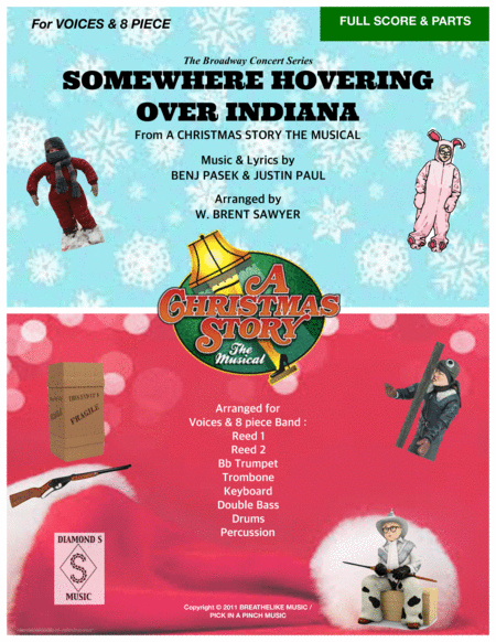 Somewhere Hovering Over Indiana From A Christmas Story The Musical For Voices And 8 Piece Band Full Score Parts Sheet Music