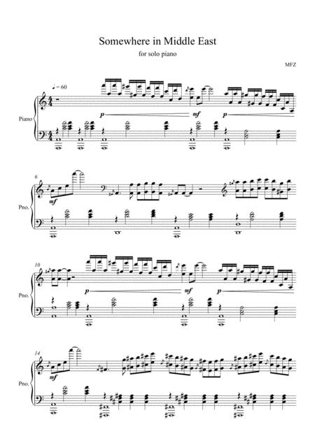 Somewhere In Middle East Sheet Music