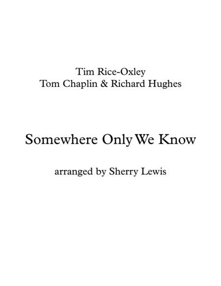 Somewhere Only We Know String Duo For String Duo Sheet Music