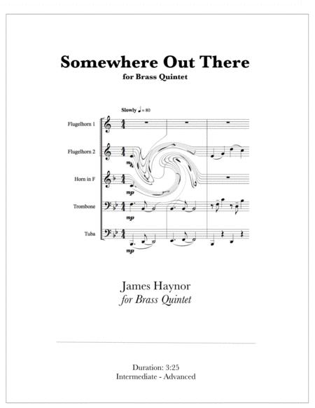 Somewhere Out There For Brass Quintet Sheet Music