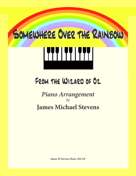 Free Sheet Music Somewhere Over The Rainbow Piano Solo