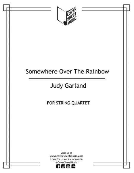 Somewhere Over The Rainbow String Quartet Sheet Music