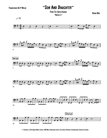 Son And Daughter Bass Guitar Sheet Music