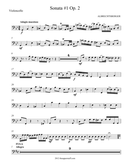 Free Sheet Music Sonata 1 Op 2 For String Quartet