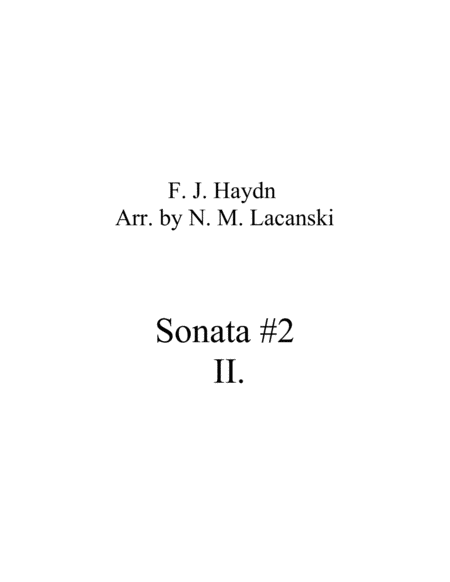 Free Sheet Music Sonata 2 Movement 2