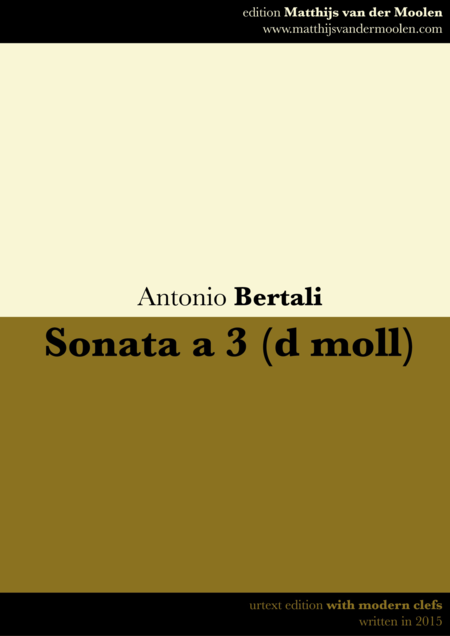 Free Sheet Music Sonata A 3 D Moll With Modern Clefs