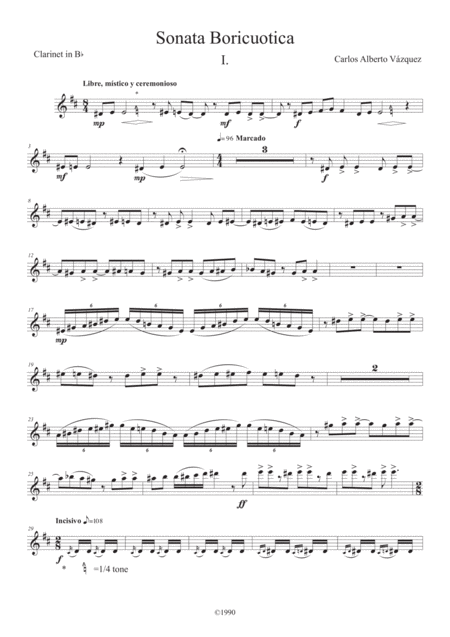 Free Sheet Music Sonata Boricuotica