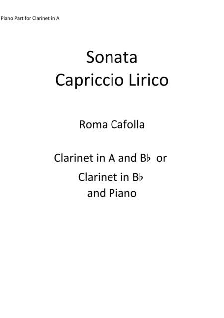 Sonata Capriccio Lirico Sheet Music