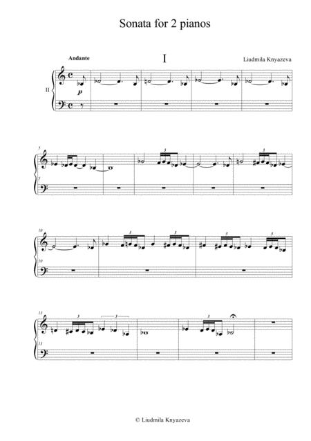 Sonata For 2 Pianos Sheet Music