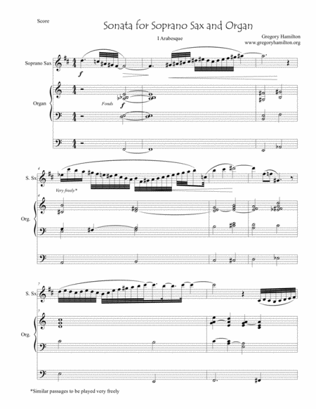 Free Sheet Music Sonata For Alto Sax And Organ