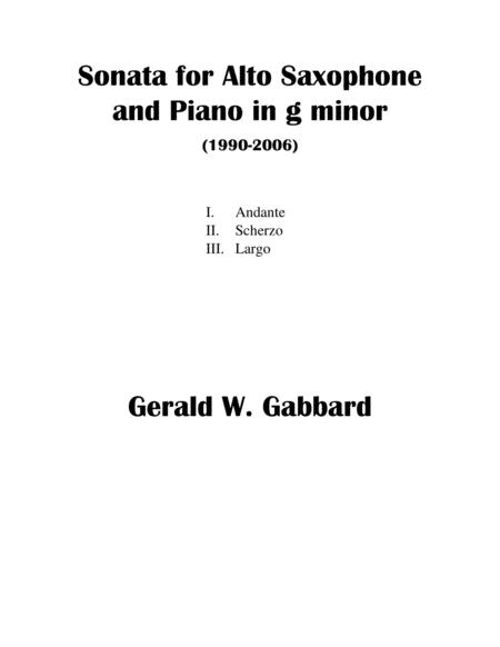 Free Sheet Music Sonata For Alto Saxophone And Piano 1990 2006