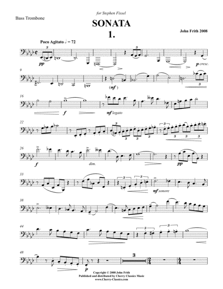 Free Sheet Music Sonata For Bass Trombone And Piano