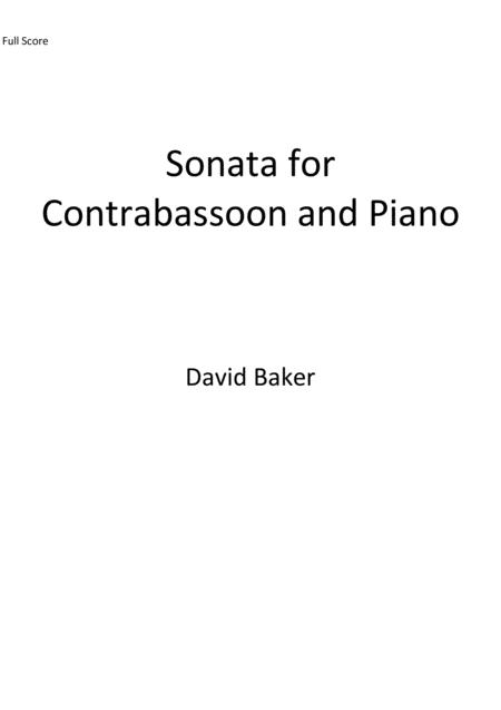 Sonata For Contrabassoon And Piano Sheet Music