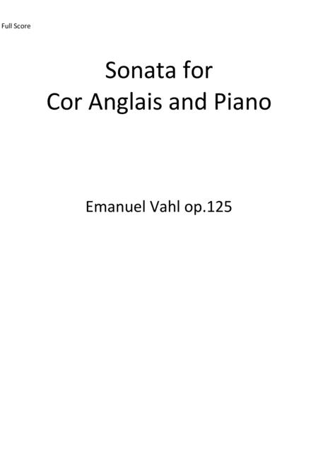 Free Sheet Music Sonata For Cor Anglais And Piano