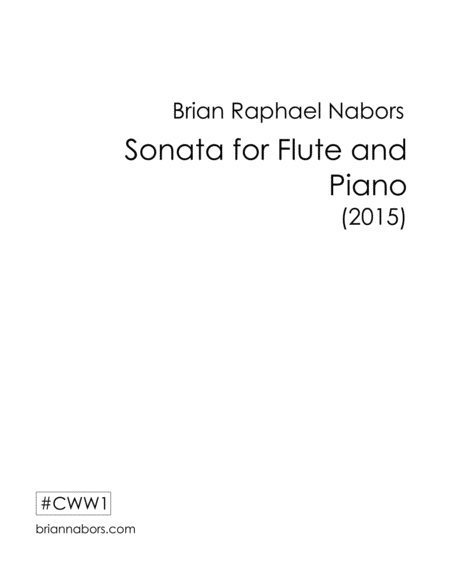 Sonata For Flute And Piano Full Score Flute Part Sheet Music