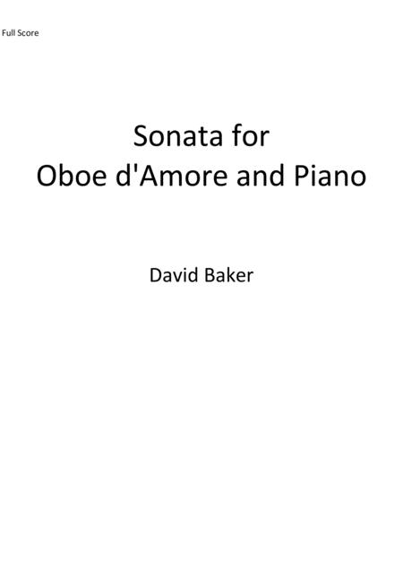 Sonata For Oboe D Amore And Piano Sheet Music