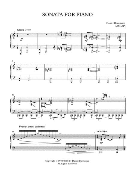 Sonata For Piano Sheet Music