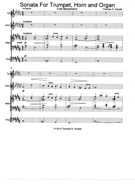 Free Sheet Music Sonata For Trumpet Horn And Organ