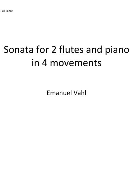 Sonata For Two Flutes And Piano In Four Movements Sheet Music