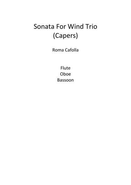 Sonata For Wind Trio Capers Sheet Music