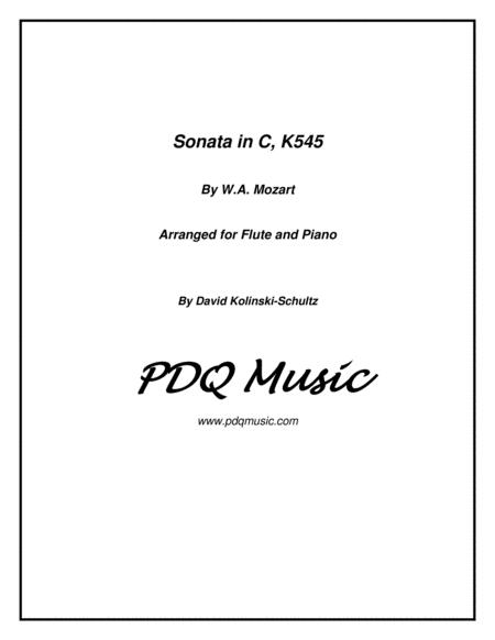 Free Sheet Music Sonata In C K545 For Flute And Piano