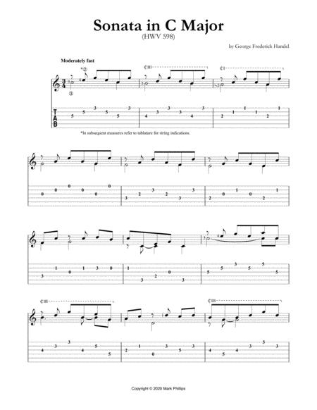 Sonata In C Major Hwv 598 Sheet Music