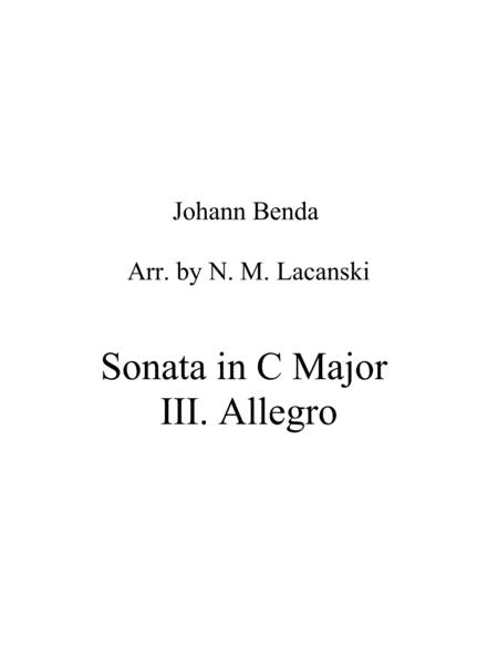 Sonata In C Major Movement 3 Allegro Sheet Music