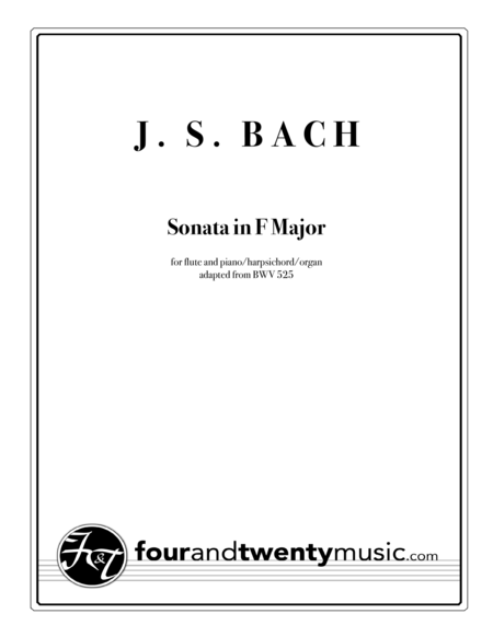 Sonata In F Major For Flute And Keyboard Bwv 525 Sheet Music