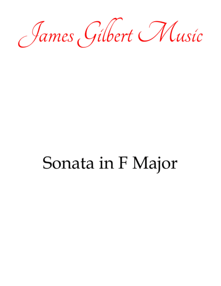 Free Sheet Music Sonata In F Major K 280