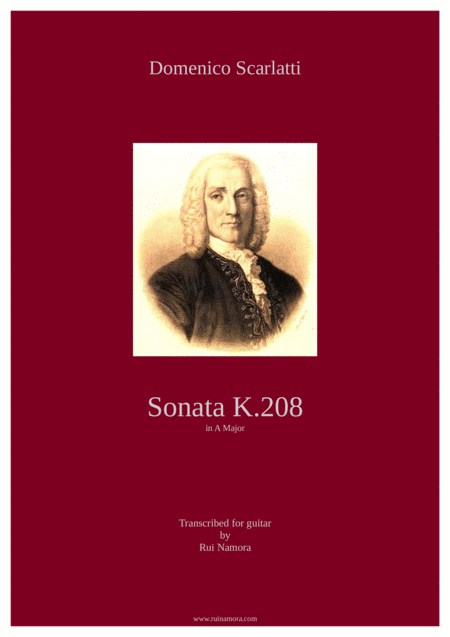 Sonata K 208 In A Major Sheet Music